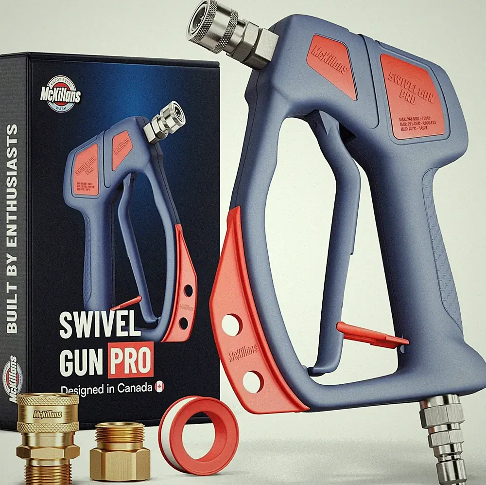McKillans Swivel Pressure Washer Gun 3/8 Plug 1/4 Quick Connect Foam Cannon