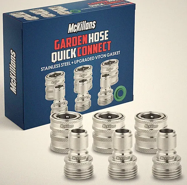 McKillans® Water Hose Quick Connect [UNIVERSAL FIT] 3 Pack - Connects