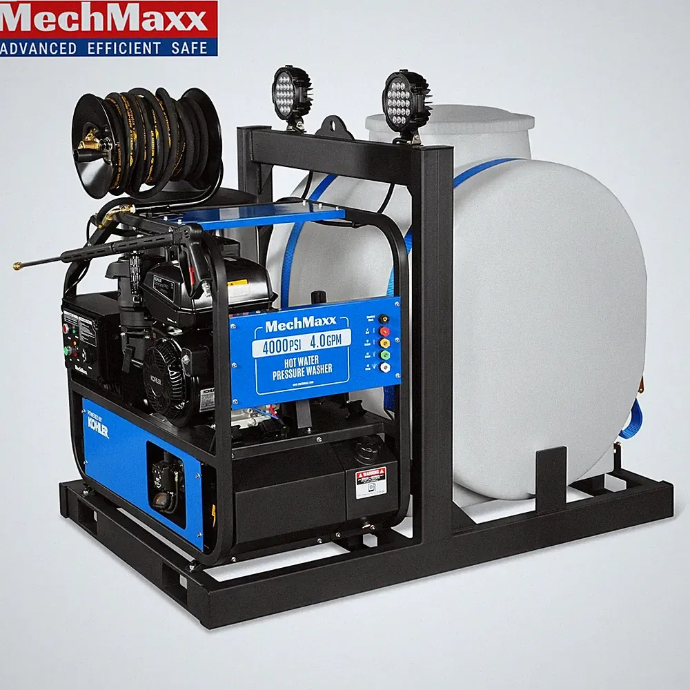 MechMaxx 4000 PSI 4 GPM Hot Water Pressure Washer Skid Mounted, HPW40KT