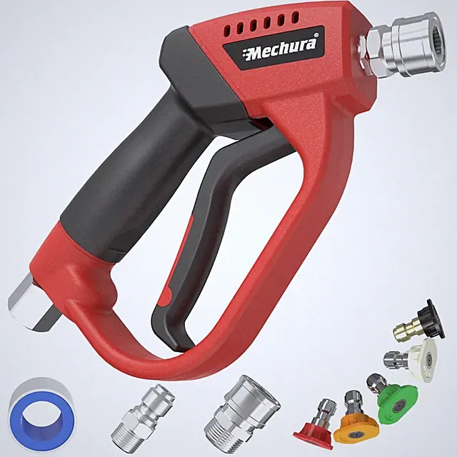 MECHURA Pressure Washer Gun 5000 PSI, 360° Swivel Gun with 1/4" QC Outlet