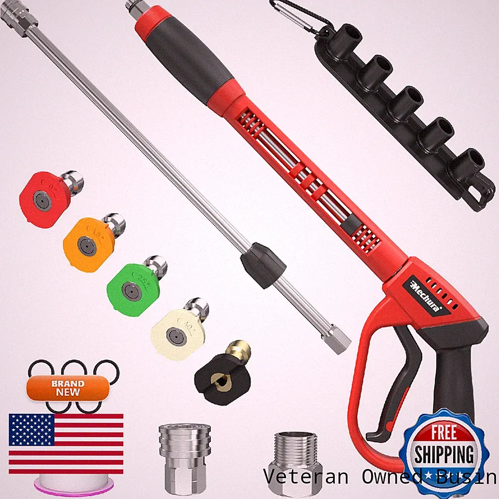 Mechura Pressure Washer Gun 5000Psi Extension Wands 40 Inch Pressure Washer