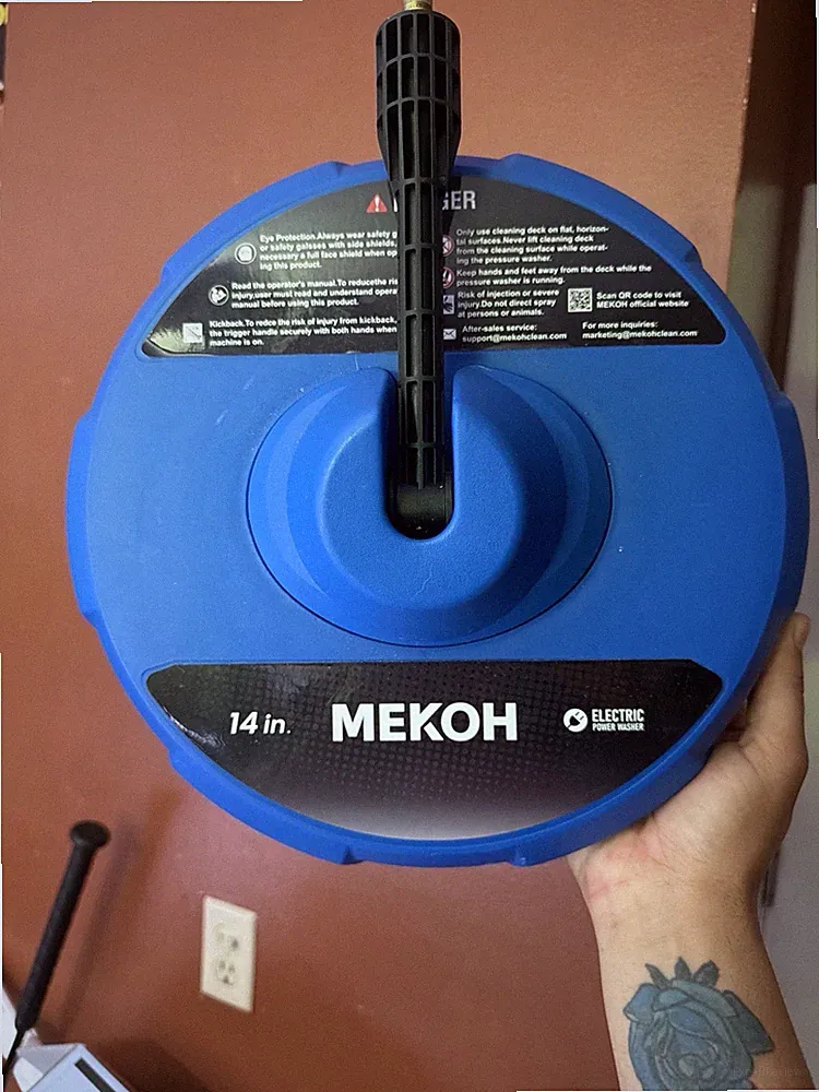 MEKOH 14” Electric Pressure Washer Surface Cleaner Attachment, 2500 PSI Universa