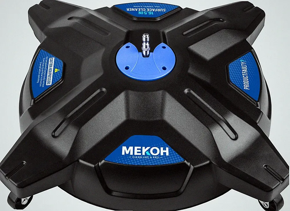 MEKOH 16.5'' 4-Wheel Lightweight Pressure Washer 16.5 in. GlidePro, Black