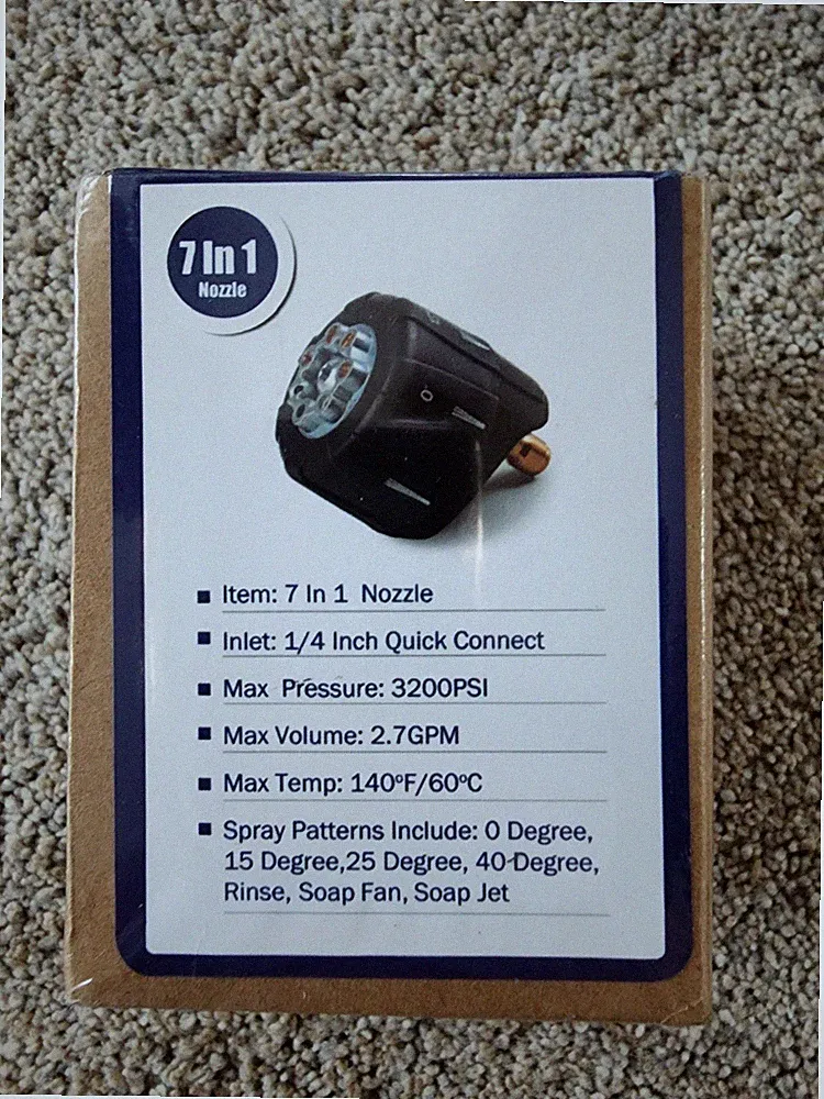 MEKOH Pressure Washer Nozzle, 7-in-1 Adjustable Pressure Washer Nozzle New