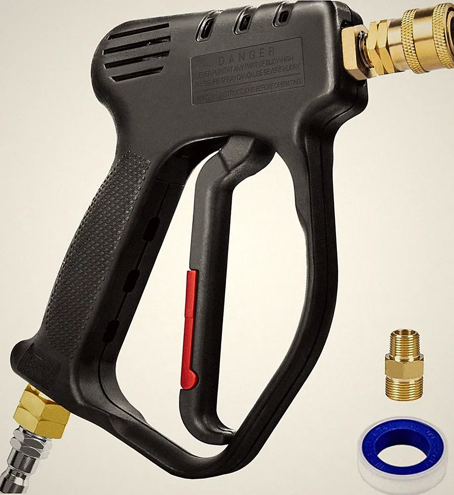 MEKOH Short Pressure Washer Gun, 4000 PSI High Power Washer Spray Gun, 10.5 GPM