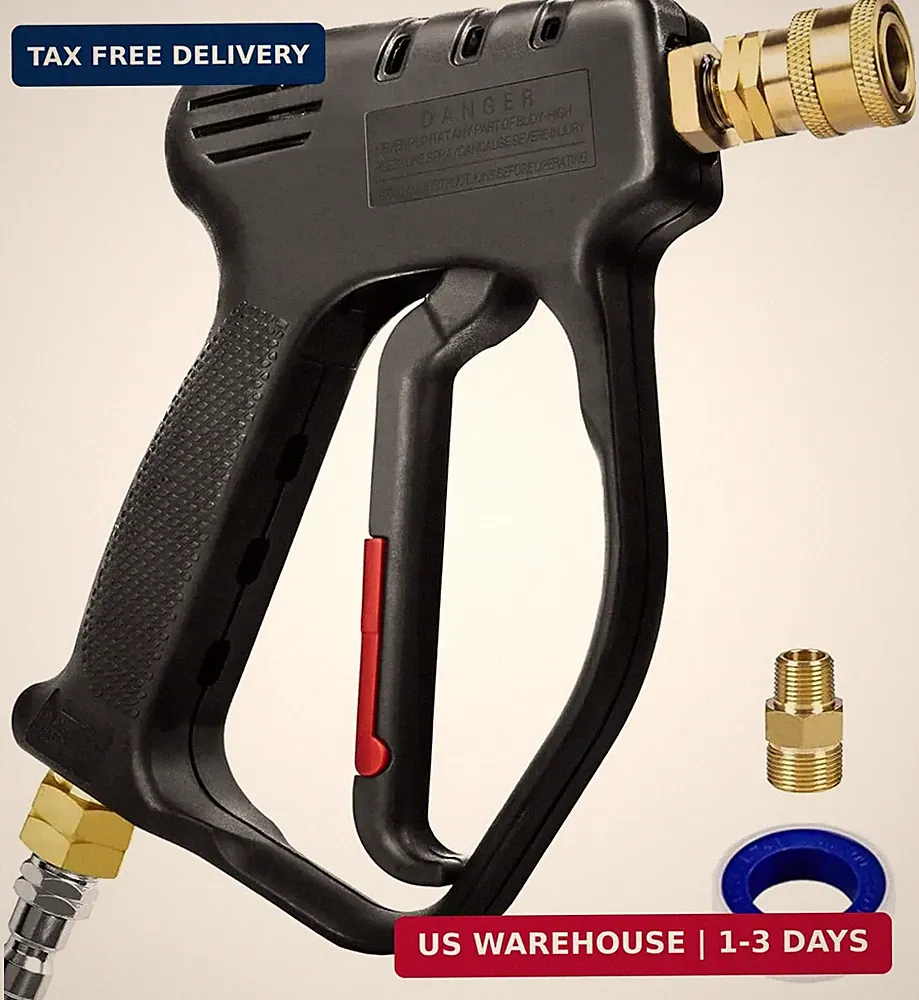 MEKOH Short Pressure Washer Gun, 4000 PSI High Power Washer Spray Gun, 10.5 GPM