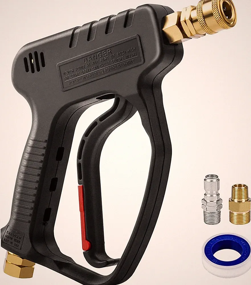 MEKOH Short Pressure Washer Gun, 5000PSI Stubby Pressure Washer Spray Gun for Ca