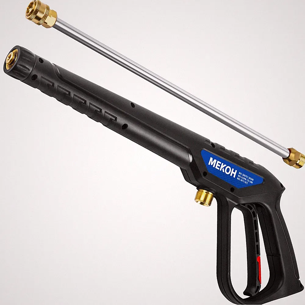 MEKOH Universal Pressure Washer Gun with Stainless 18 in. x 1.6 in., Black