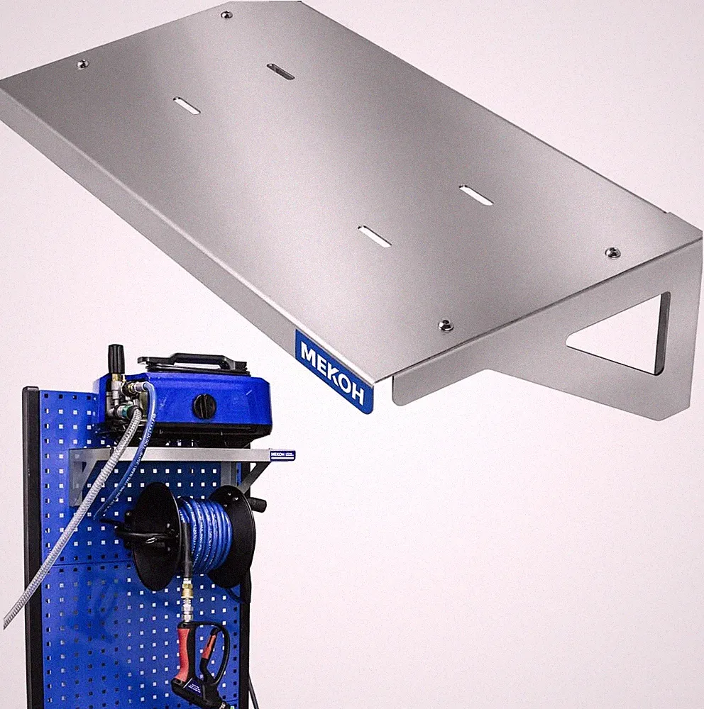 MEKOH Wall Mount Pressure Washer Shelf 20" x 10" - Stainless Steel Pressure Wash