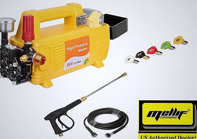 Mellif Cordless Pressure Washer for DeWalt 20V Battery Not Included Spray gun