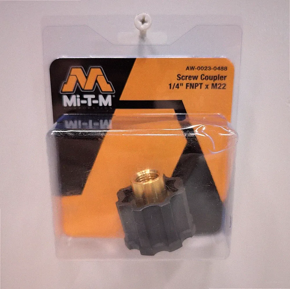 Mi‑T‑M AW‑0023‑0488 Female Screw Coupler 1/4" FNPT x M22 Pressure Washer New