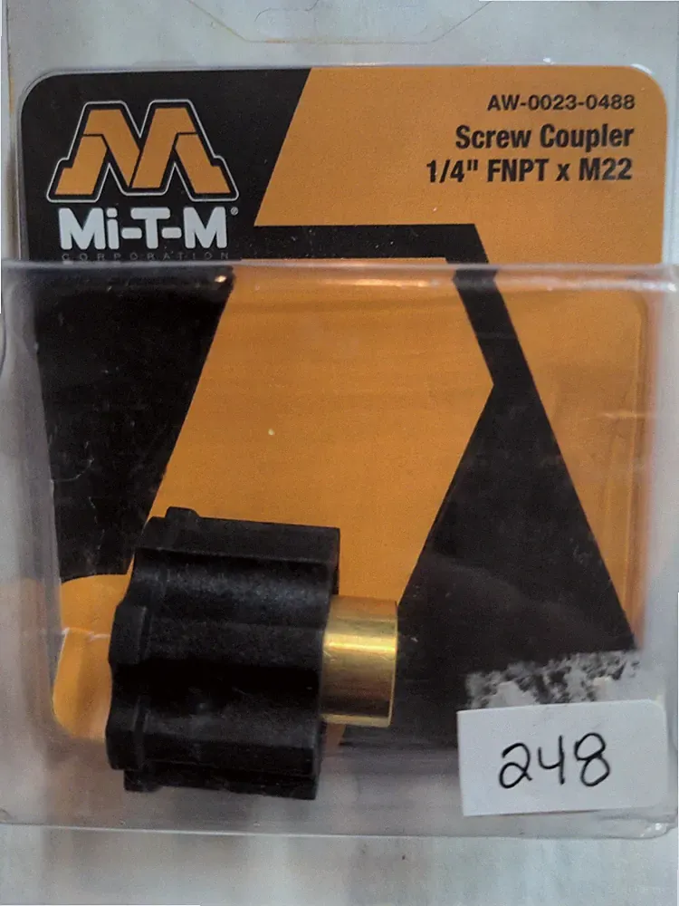 Mi-T-M Female Pressure Washer Screw Coupler 1/4" FNPT x M22 AW-0023-0488