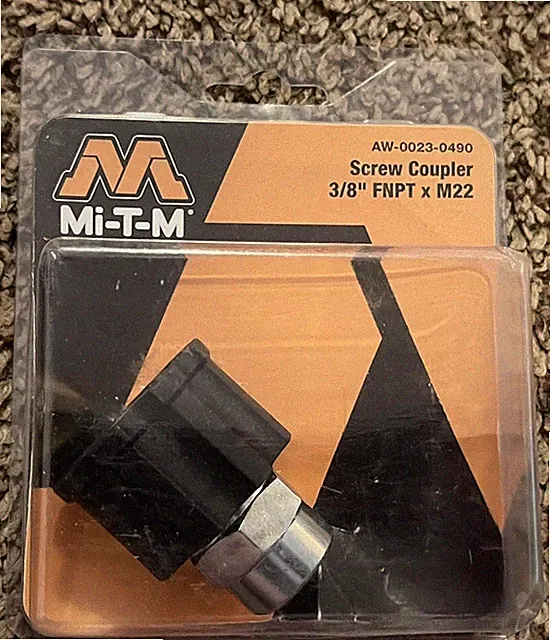 Mi-T-M Female Pressure Washer Screw Coupler 3/8" FNPT x M22 AW-0023-0490