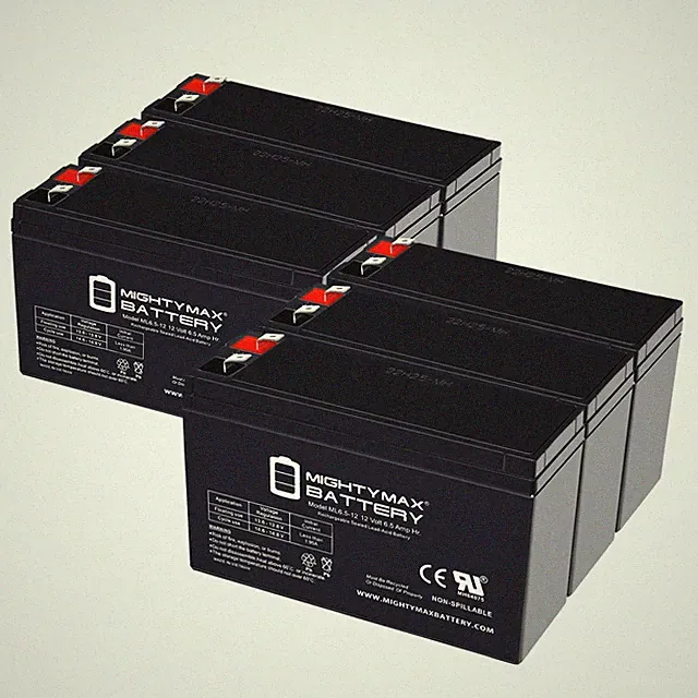 Mighty Max 12V 6.5Ah F2 Replaces Powerstroke PS803155E Subaru 3100 PSI - 6 Pack