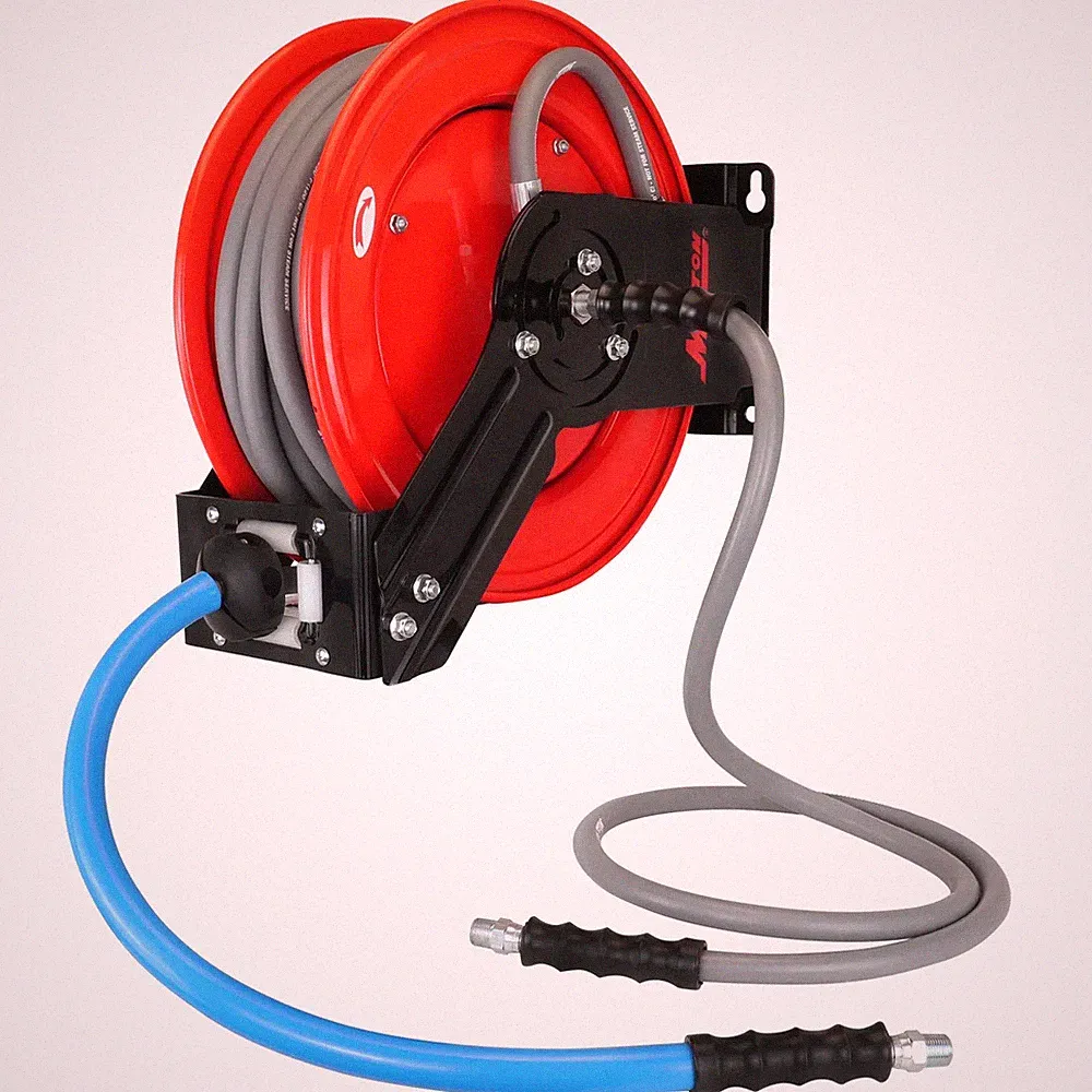 Milton® 3/8" x 50' All-In-One Pressure Washer Dual-Arm Hose Reel