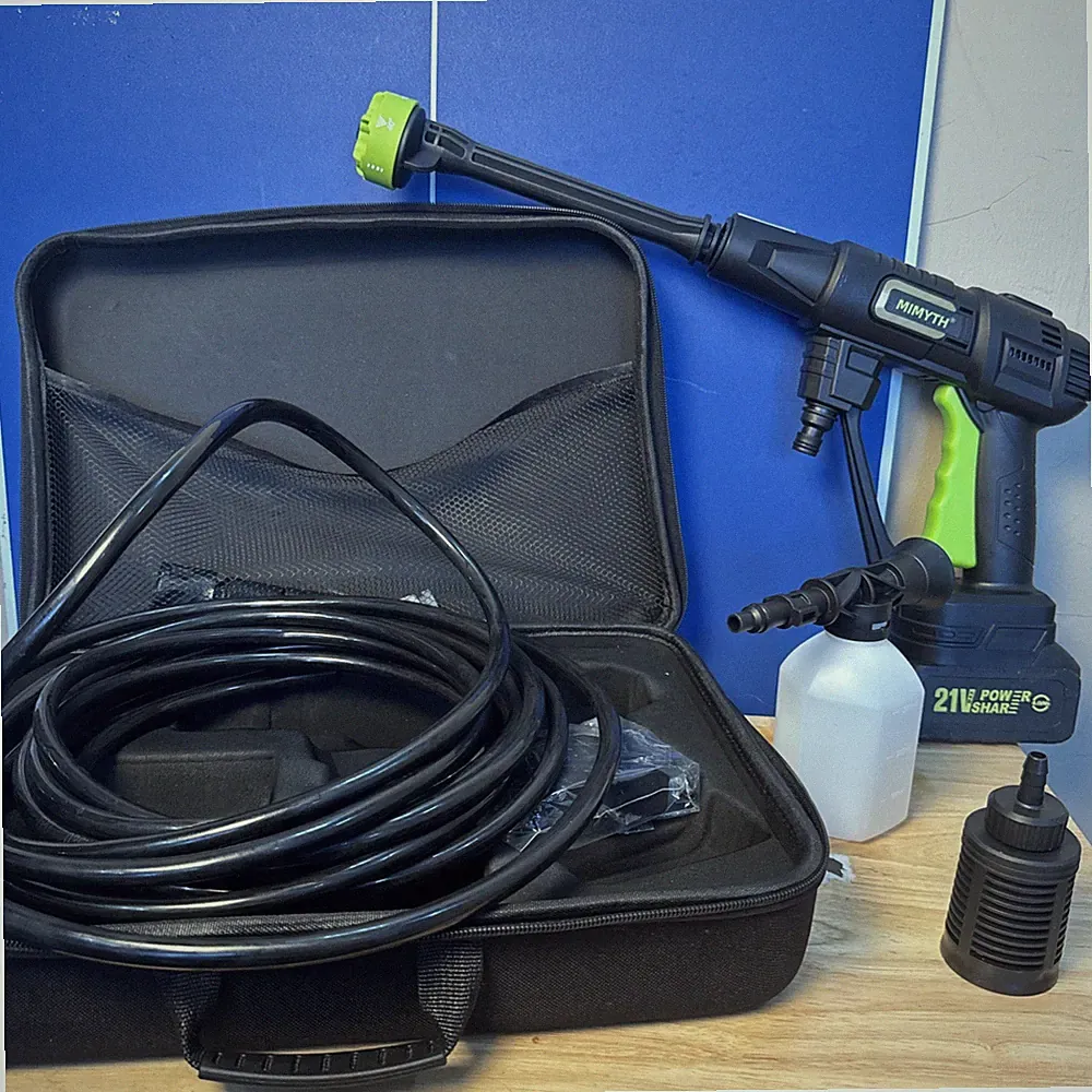 MIMYTH Cordless Compact Pressure Washer Kit Black Green with Hose Spray Gun
