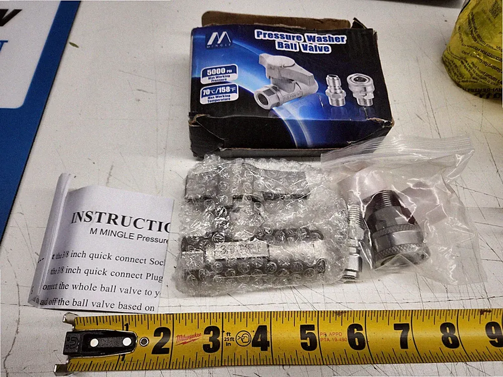 Mingle PW86-2 3/8" 5000 PSI Max Working Pressure Power Washer Ball Valve