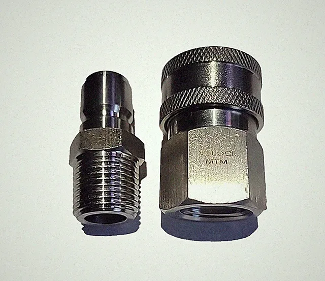 MTM 1/2 NPT -1/2 Female Quick Connect SS Coupler Set 24.0065 Hydro Excavating
