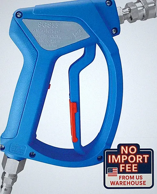 MTM Hydro Acqualine SGS35 Blue Spray Gun | Stainless Steel Live Swivel
