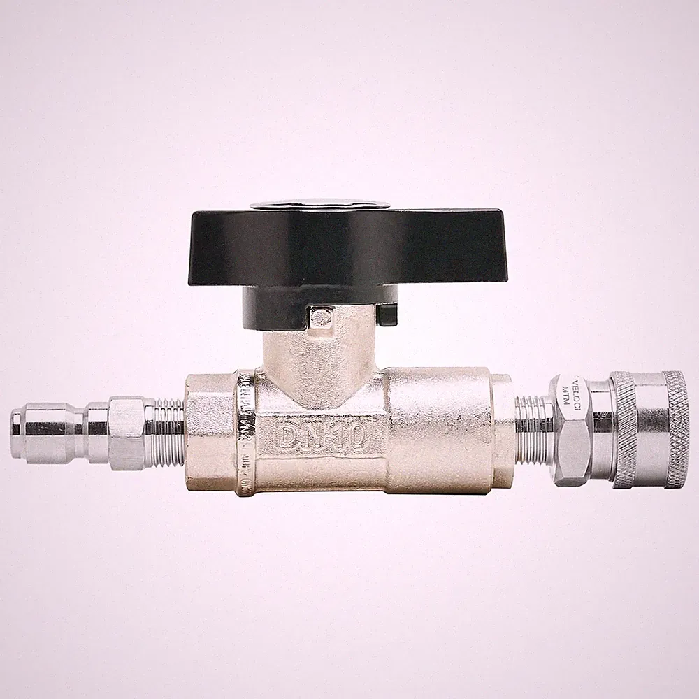 MTM Hydro Plated Brass Pressure Washer Ball Valve 3/8 in with SS Fittings