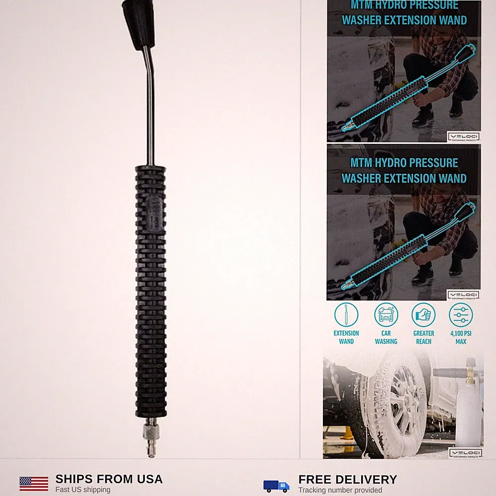 MTM Hydro Pressure Washer Extension Wand Kit 20 in | Stainless Steel Foam Lan...