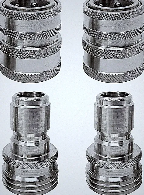 MTM Hydro Stainless Steel Garden Hose Quick Connect Garden Hose Connector Kit 3/