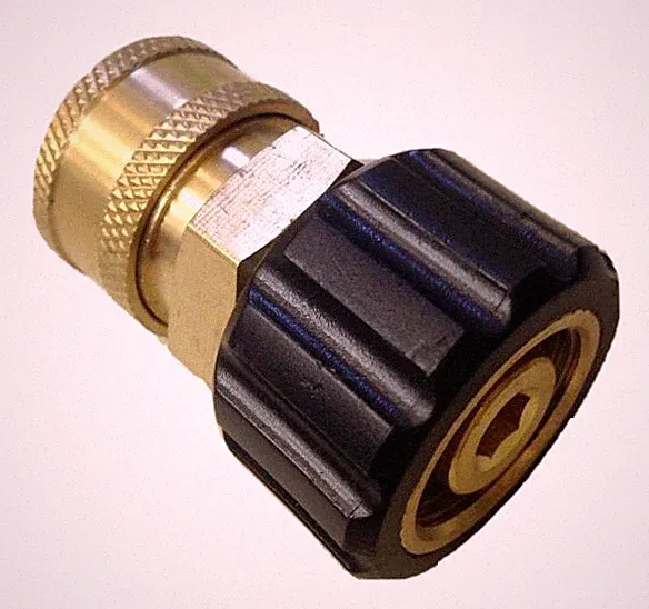 MTM Pressure Washer 3/8 Coupler X M22 - 14mm Metric Twist Connect Adapter