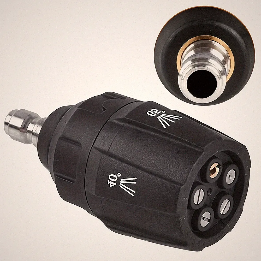 Multi-Angle Pressure Washer Nozzle - 1/4'' Quick Connect for Cleaning