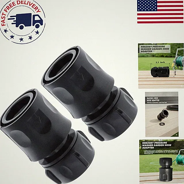 Multi-Compatible Garden Hose Adapter - 2 Pack for Pressure Washer Convenience