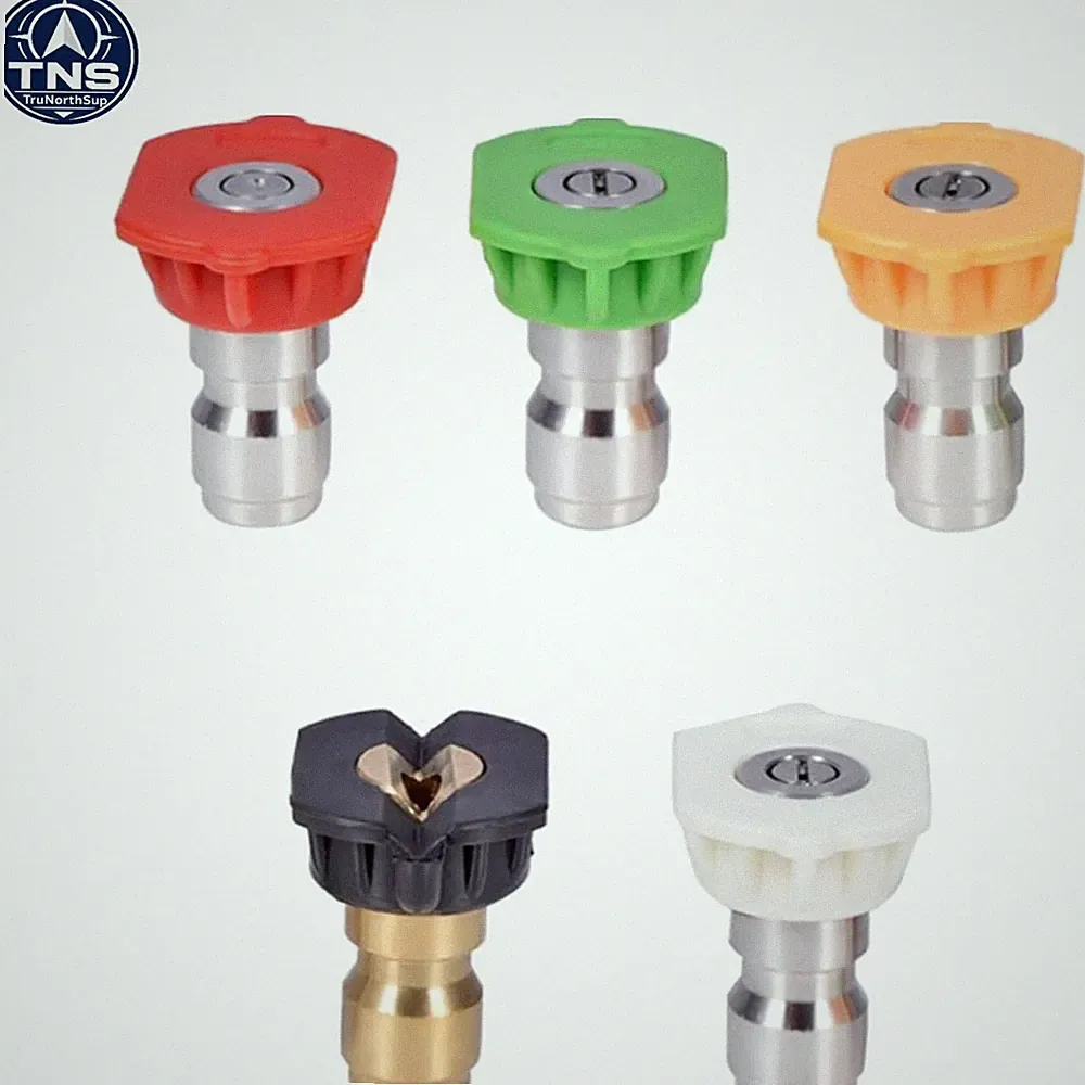 Multi-Degree Pressure Washer Nozzle Set: 5 Brass & Stainless Steel Tips, 2.5 GPM