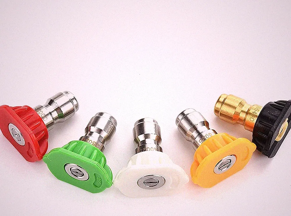 Multi-Degree Pressure Washer Nozzle Tips Set - Efficient Cleaning Access
