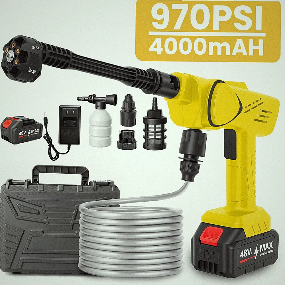 Multi-Functional Cordless Pressure Washer Plug-Play Design for Car Cleaning Home