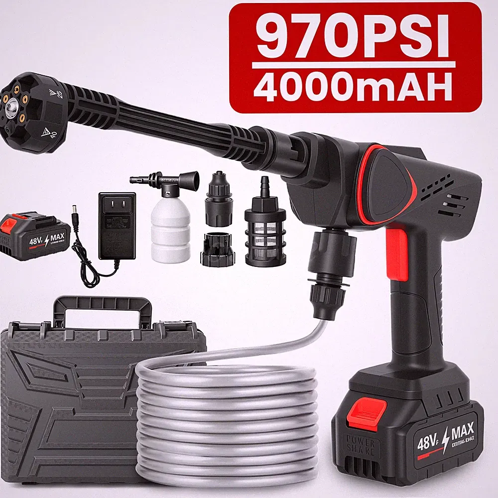 Multi-Functional Cordless Pressure Washer Plug-Play Design for Car Cleaning Home