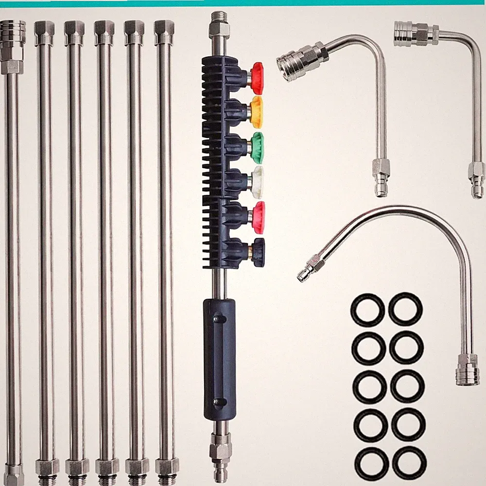 Multi-Functional Pressure Washer Wand Set - 4000 PSI with Various Attachments