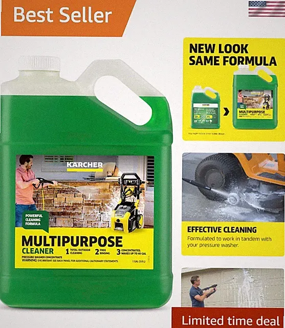 Multi Purpose Pressure Washer Detergent, Highly Concentrated | Removes Dirt a...
