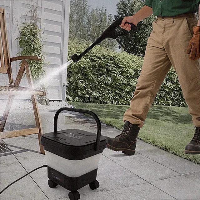 Multifunction Pressure Washer,portable Foldable Sprayer Washer,black + White