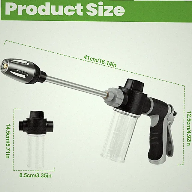 Multifunctional High-Pressure Car Wash Soap Water Gun Long-Pole Foam Canister
