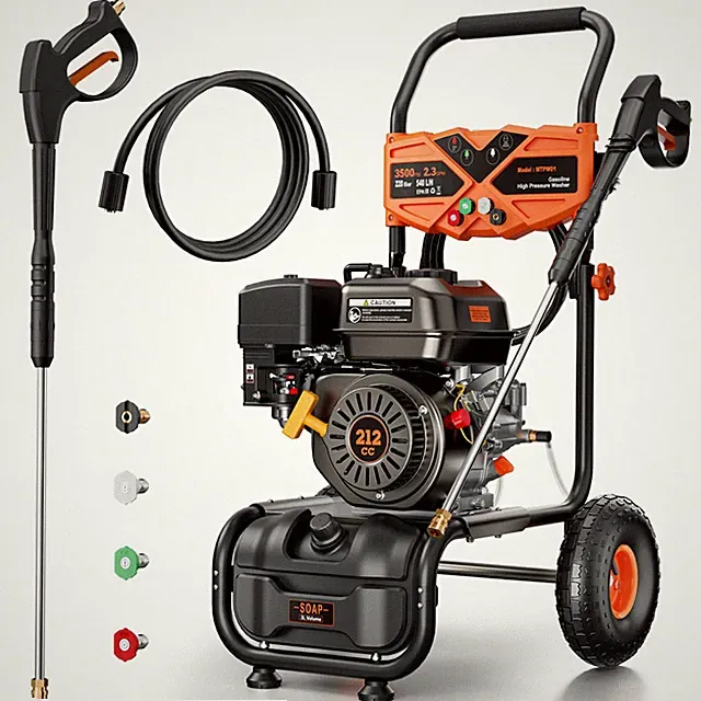 Mutaomay Cold Water Gas Pressure Washer 3500PSI 2.3GPM 4 Nozzles & Soap Tank