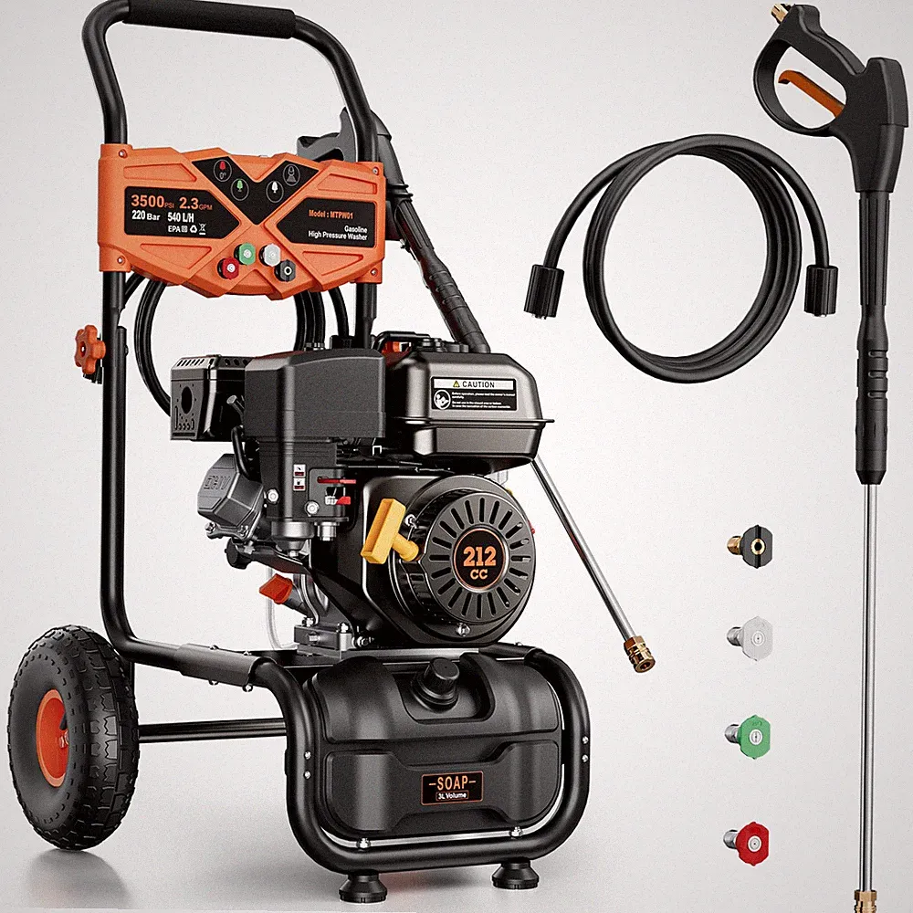 Mutaomay Gas Cold Water Pressure Washer 3500 PSI 2.3 GPM 4 Adjustable Nozzles
