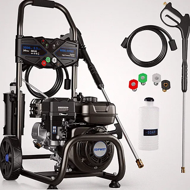 Mutaomay Gas Power Washer 3500PSI 2.3GPM Gas Pressure Washer 209cc with 4Nozzles
