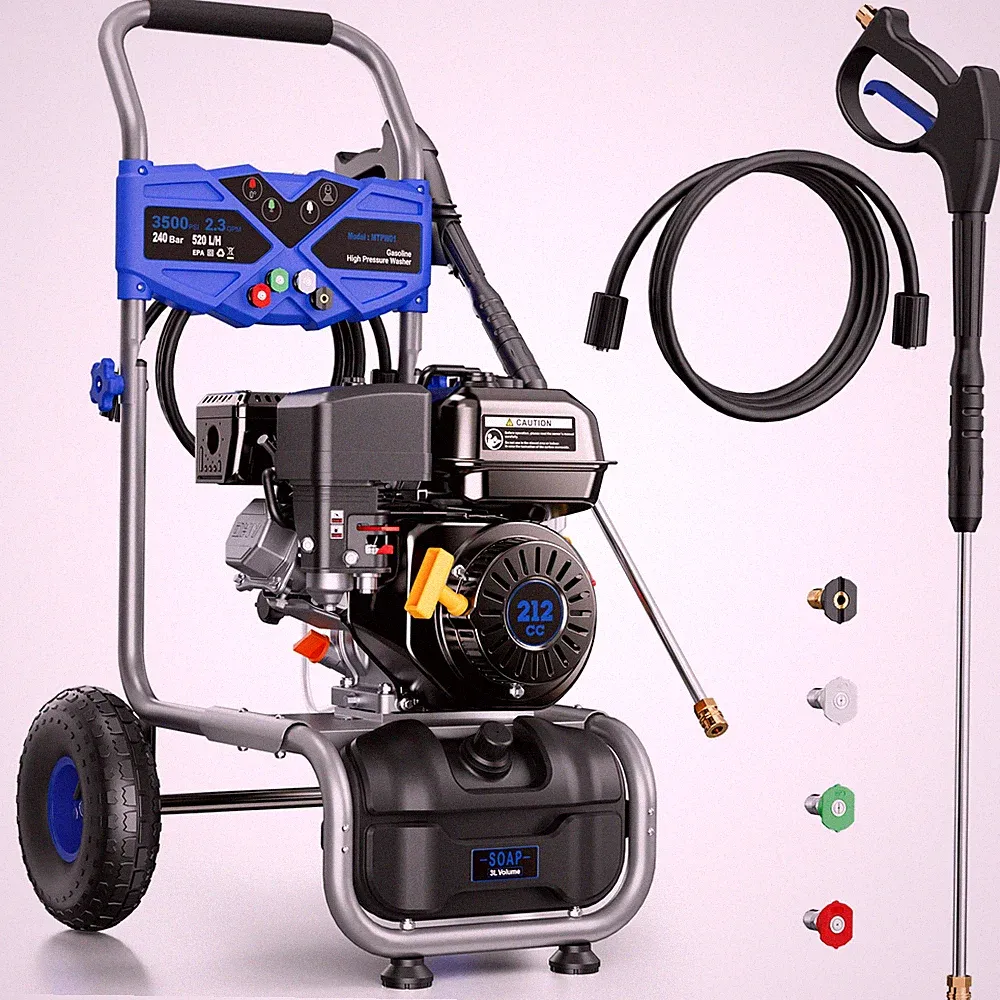 Quiet gas pressure washer