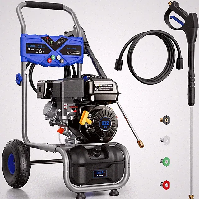 Mutaomay Pressure Washer Gasoline Power Washer Cold Water 3500PSI 2.3GPM 212CC