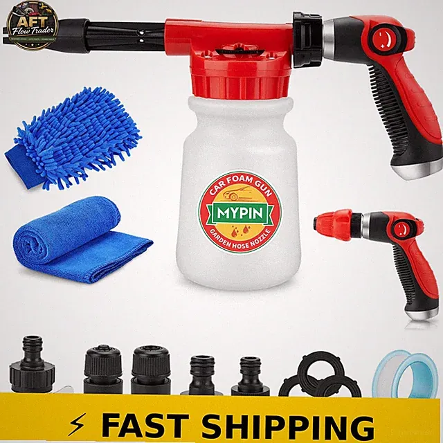MYPIN 16 IN 1 Car Wash Foam Gun with Adjustable Dial & 1L Bottle