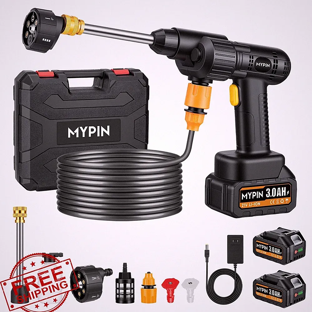 MYPIN 600PSI Cordless Pressure Washer Battery Display