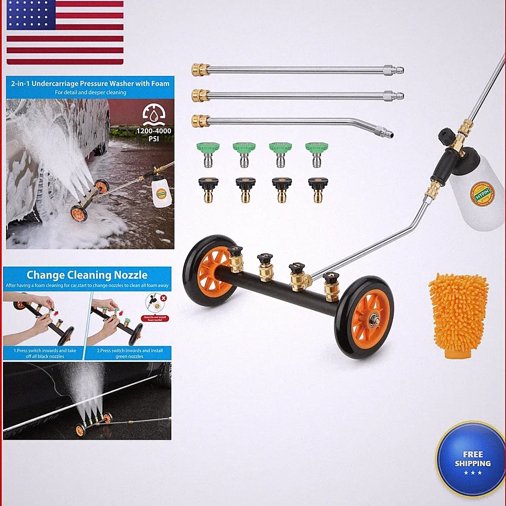 MYPIN CE0410 2-in-1 16'' 4000 PSI Undercarriage Water Broom with Bottle