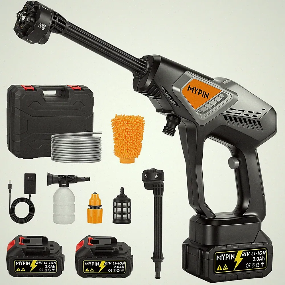 MYPIN Portable Cordless Pressure Washer, Two Batteries