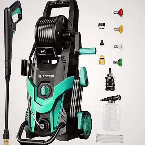 NAVY BLUE - FOTING UPGRADED PRESSURE POWER WASHER 4500PSI WITH 4 QUICK CONNECT