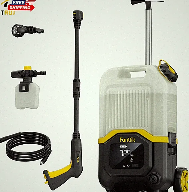NB8 Ultra Cordless Pressure Washer 725PSI 5-in-1 Nozzle 20FT Hose for Car Washin