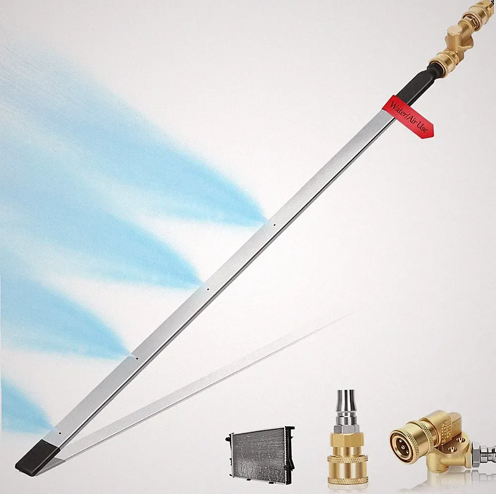 New 24''Portable Radiator Cleaning Wand,Pressure Washer & 24inches, Silver