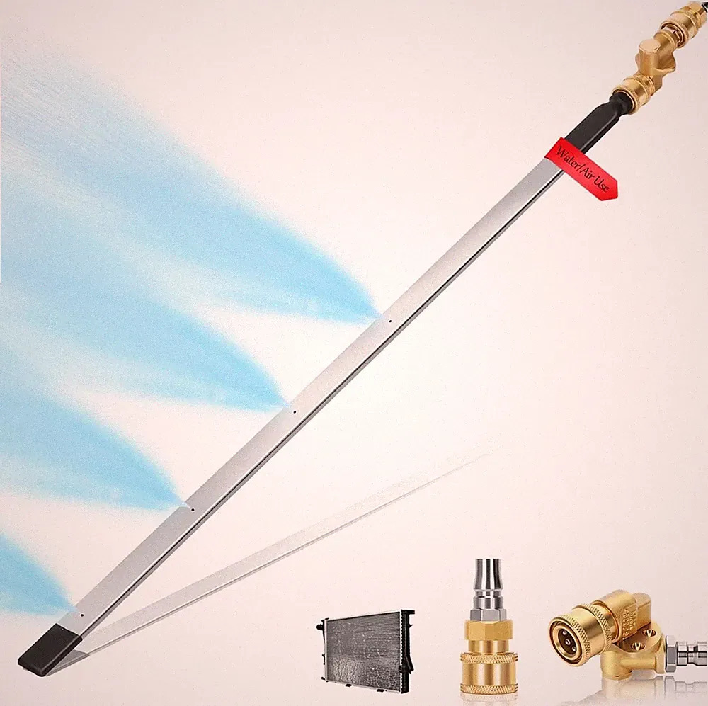 New 24''Portable Radiator Cleaning Wand,Pressure Washer & Pressure Air Pump Flus
